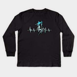 Horse Heartbeat by Farm n' Fancy Kids Long Sleeve T-Shirt